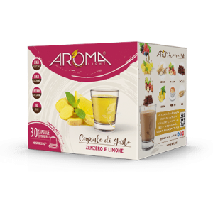 Aroma Light Tisana Zenzero e Limone Capsule Compatibili Nespresso | Fresca, Speziata e Senza Glutine