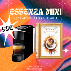 Essenza Mini Nespresso Ruby + 70 Chicchi D'Arte